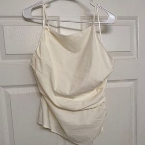 Zara cream dress top sleeveless